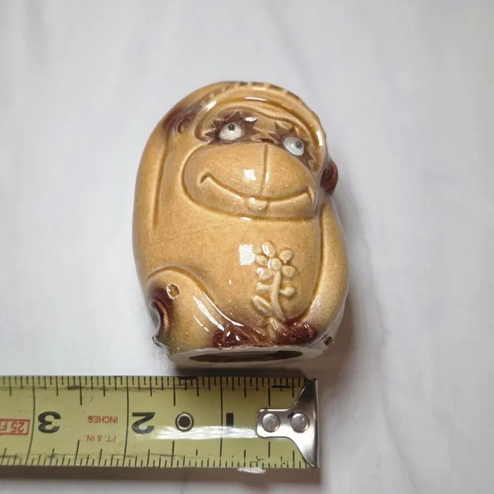 Vintage Googly Eye Gorilla Salt Pepper Shakers Japan MCM Kitsch Monkey Pair